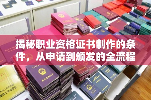 三穗揭秘职业资格证书制作的条件，从申请到颁发的全流程解析