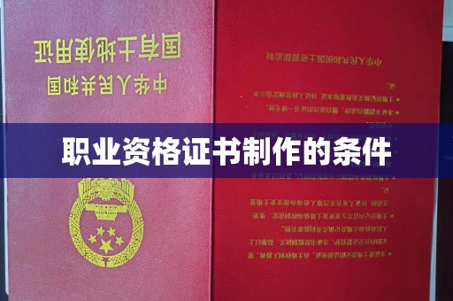 三穗职业资格证书制作的条件