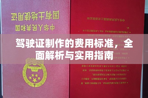 三穗驾驶证制作的费用标准，全面解析与实用指南